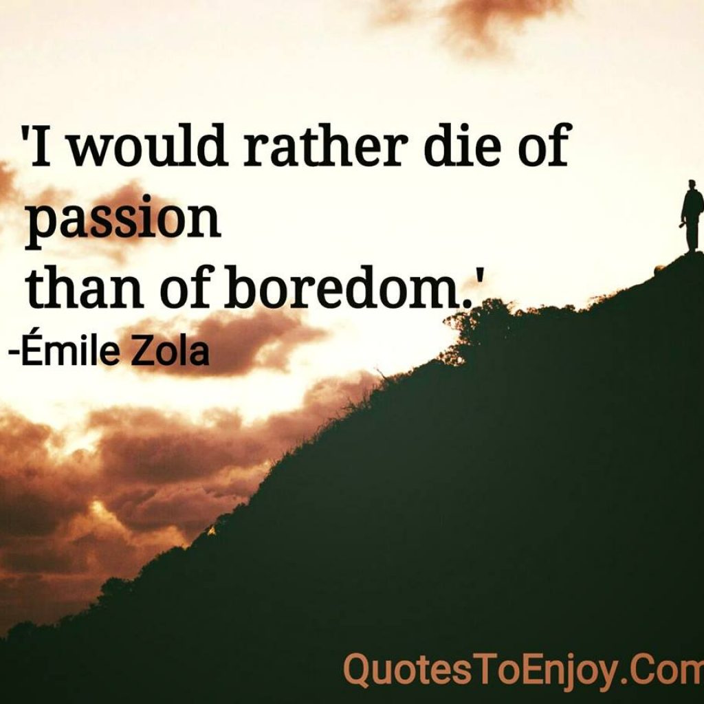 i-would-rather-die-of-passion-than-of-boredom | QuotesToEnjoy