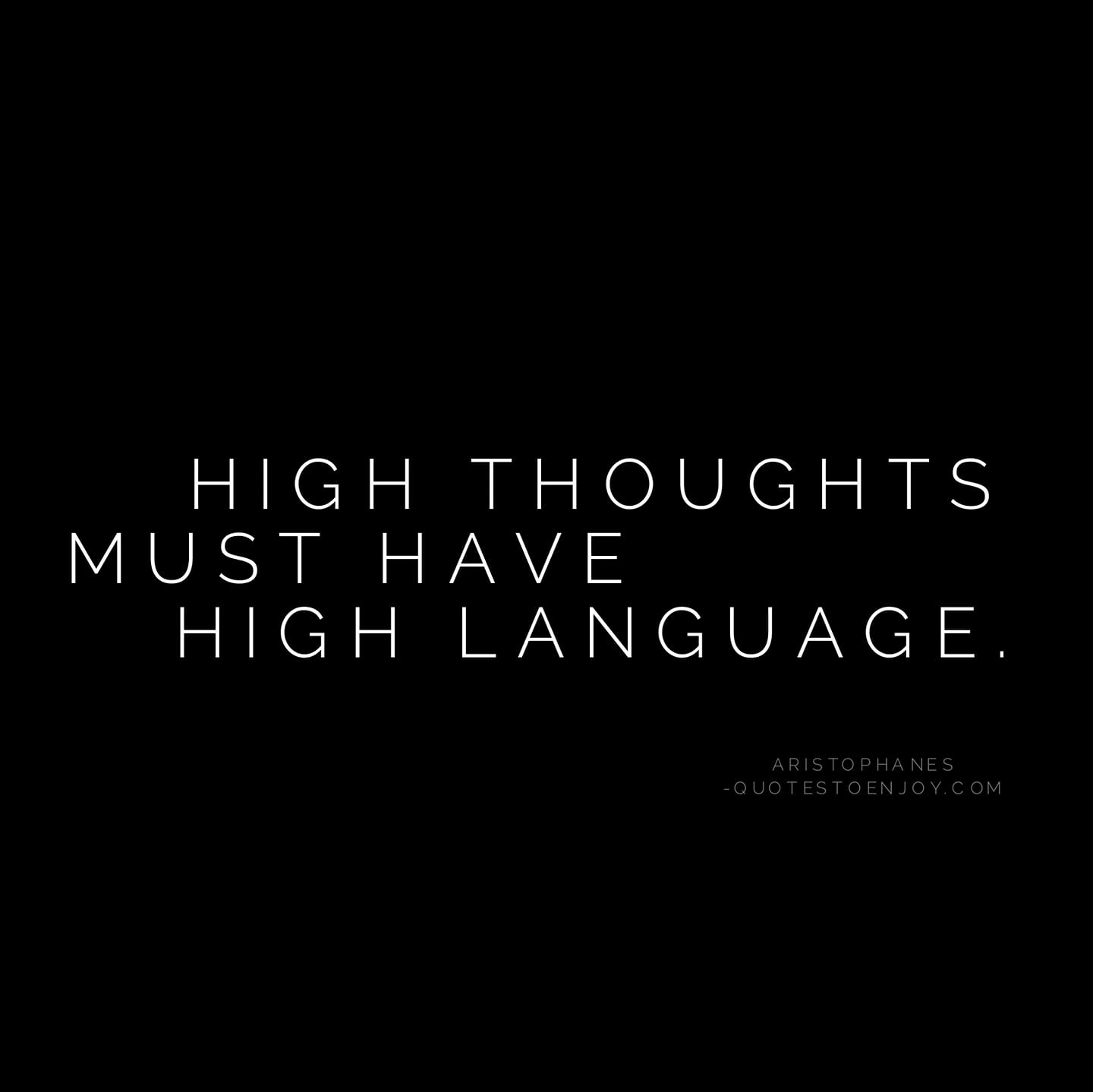 high thoughts