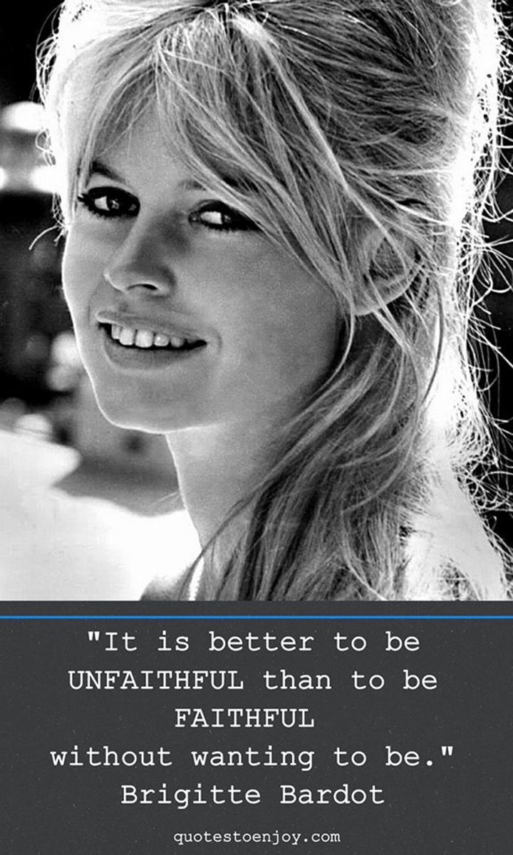 It's better to be unfaithful than faithful without wanting