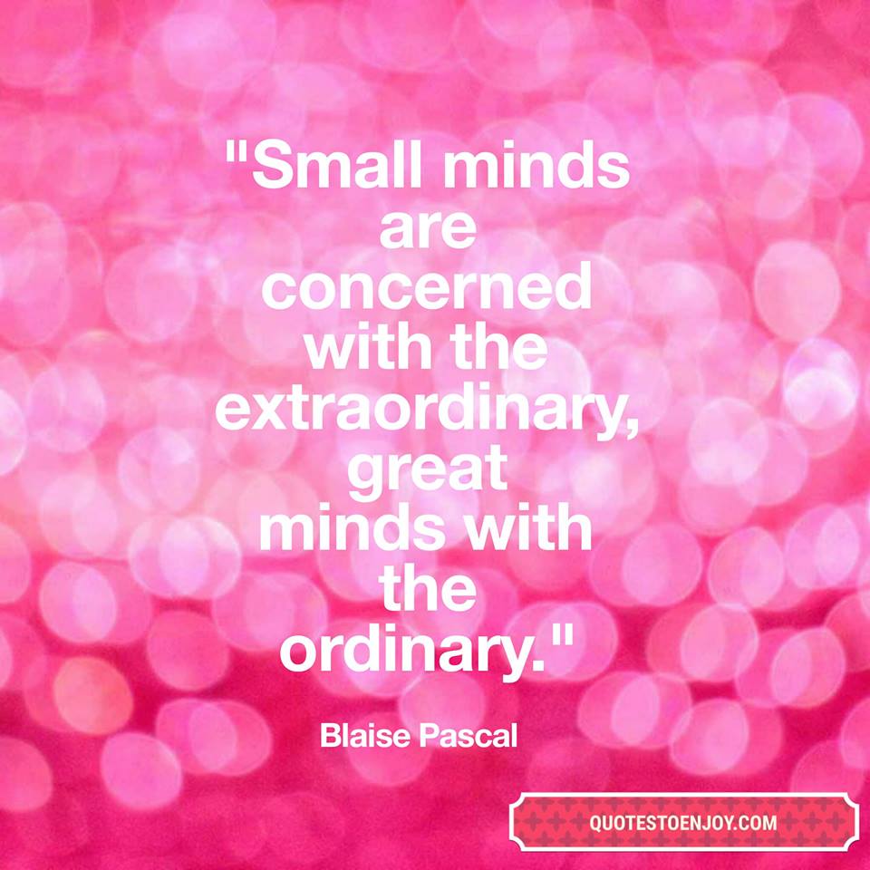 smallmindsareconcernedwiththeextraordinarygreatmindswiththe