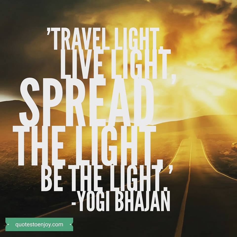 live light travel light